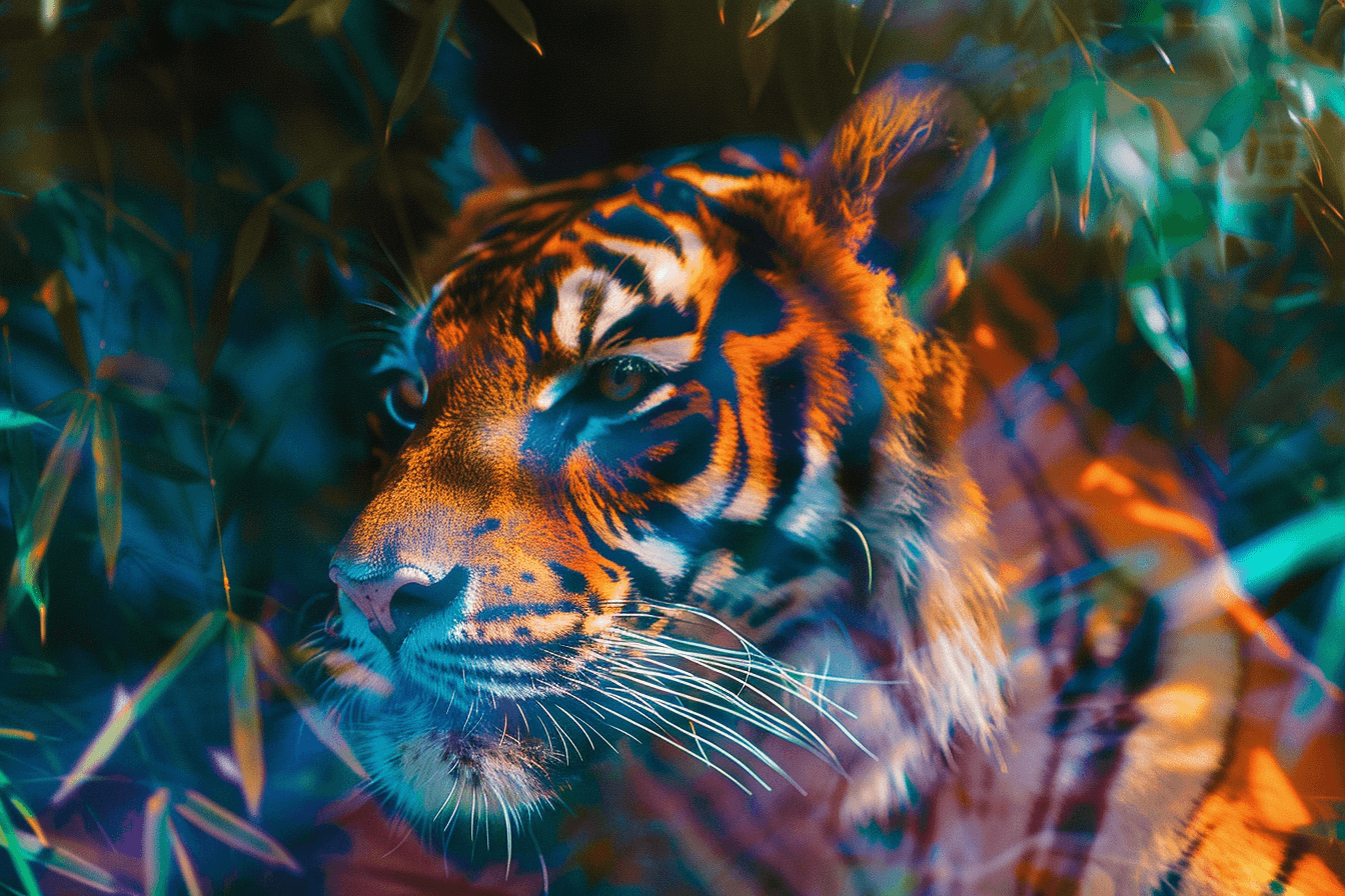 AI generated: innovation and creativity, experimental techniques like in-camera manipulations pattern-focused imag...