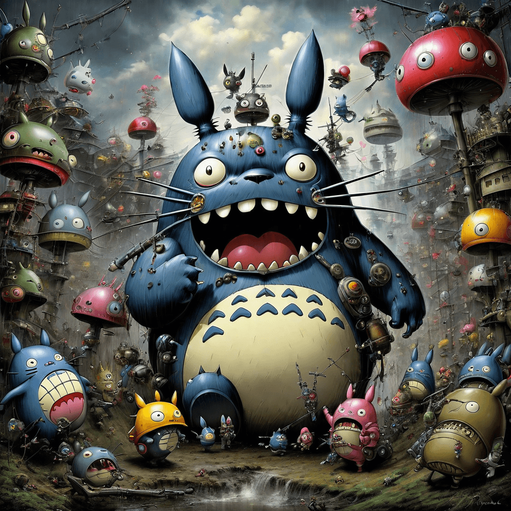 AI generated: (masteriece, best quality:1.4),
super fine concept art, 
inspired by Totoro | 
whimisical |  humo...
