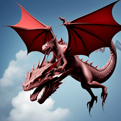 AI generated: A flying dragon eating a woman