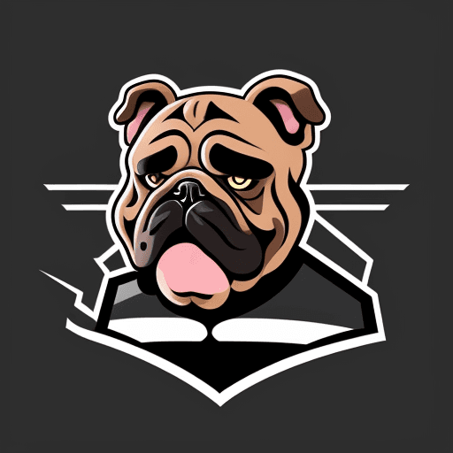 AI generated: Vector art of a bulldog mascot Logo