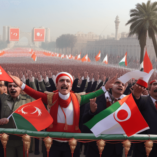 AI generated: Enthusiasm and joy on the 101st day of the Republic Day of the Turks