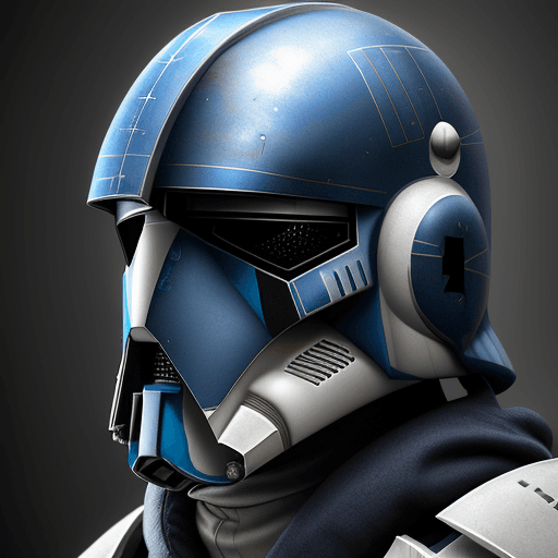 AI generated: High resolution photography helmet design, Captain rex helmet mixed with bokatan kryze's helmet cove...