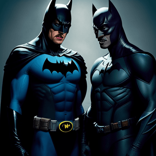 AI generated: Eddie Murphy as batman with will smith as Nightwing