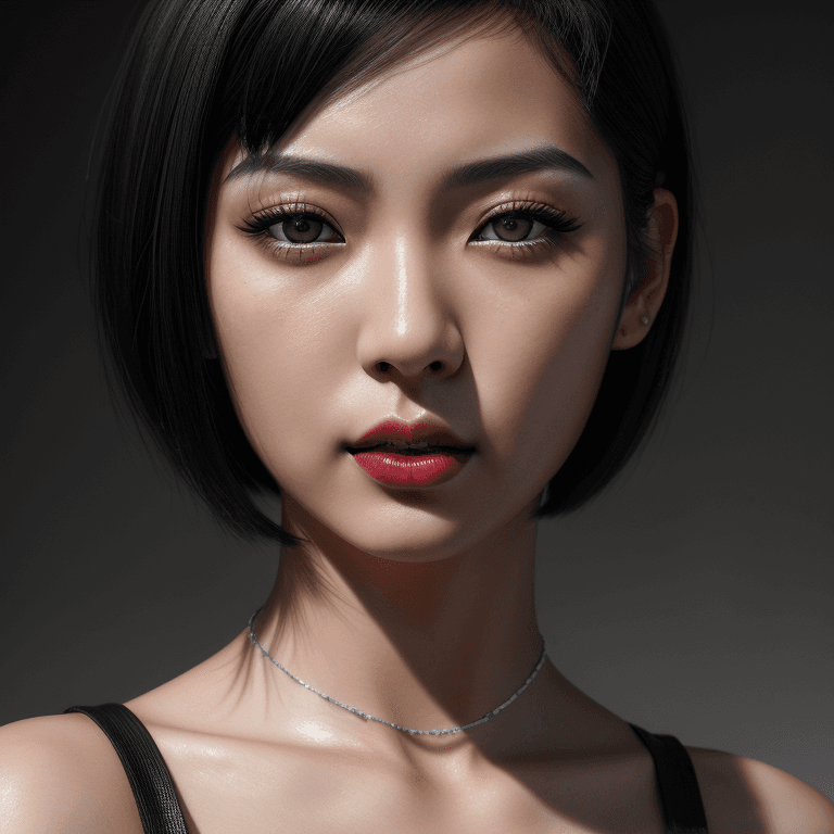 AI generated: hyper realistic headshot photo of a beautiful  japanese young girl, very beautiful, slim, skinny, th...