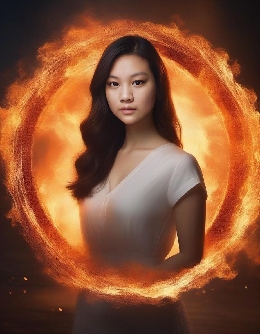 AI generated: water and fire combined in a circle