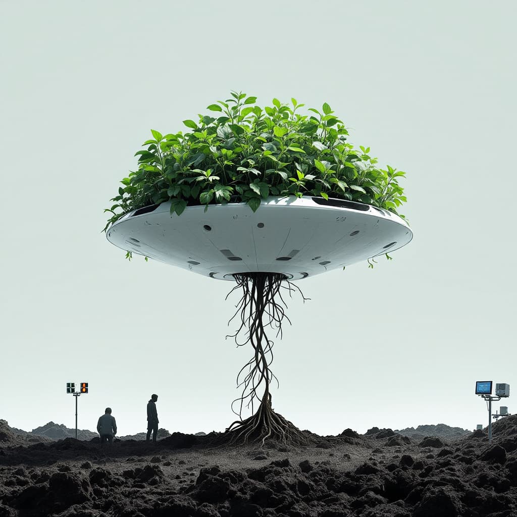 AI generated: Futuristic pod floating realistic image with white background

minimalist sci-fi, concept art, organ...