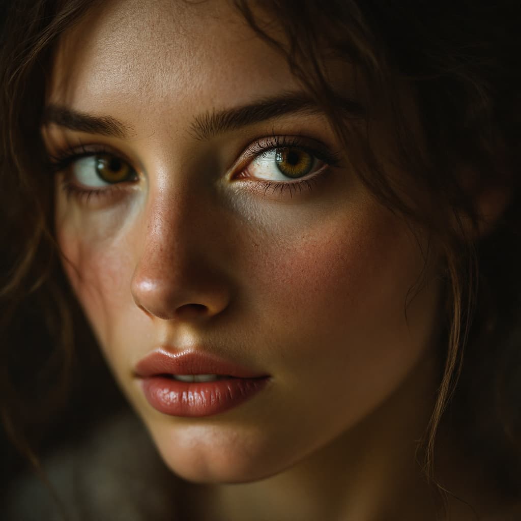 AI generated: A close-up portrait with soft lighting, in the style of a Renaissance painting”
