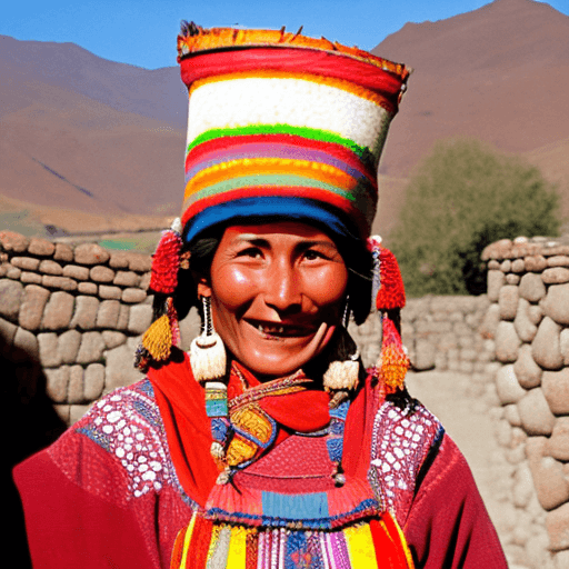 AI generated: cheerful woman from Cusco wife of the Inca sovereign of Tahuantinsuyo