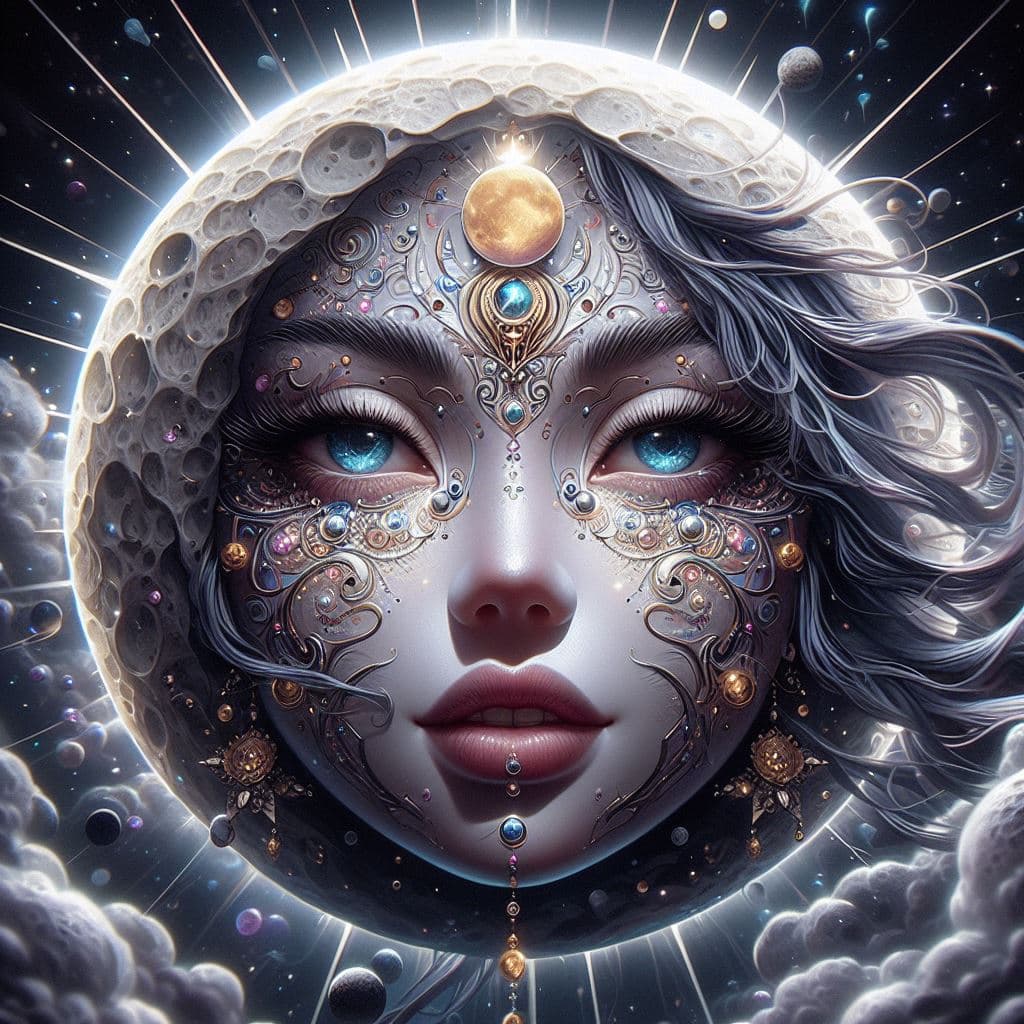AI generated: moon emoji, art by lois van baarle and loish and ross tran and rossdraws and sam yang and samdoesart...