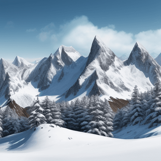 AI generated: snow montains