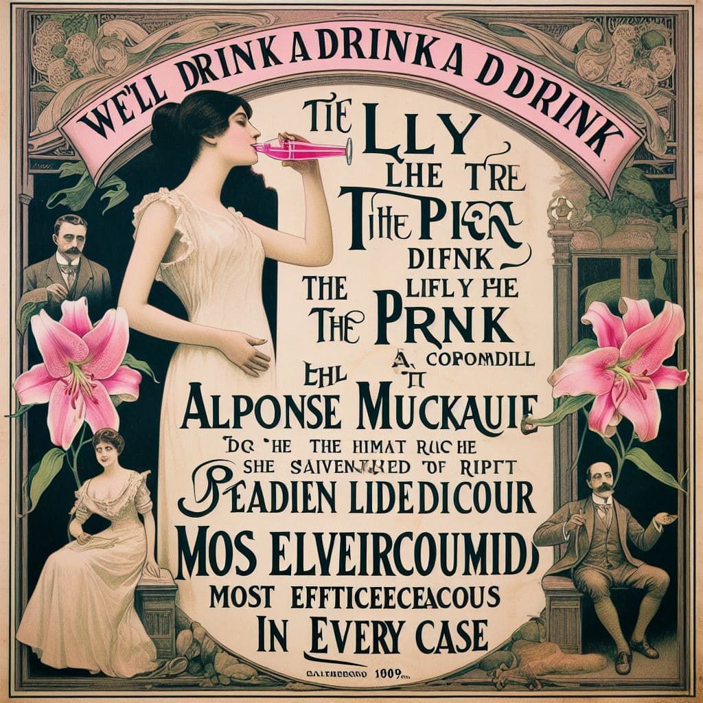 AI generated: We'll drink a drink a drink To Lily the Pink the Pink the Pink The saviour of the human race For she...