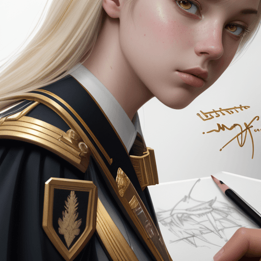 AI generated: Masterpiece close-up of the top student may wearing a modern uniform adorned, cinematic lighting, co...