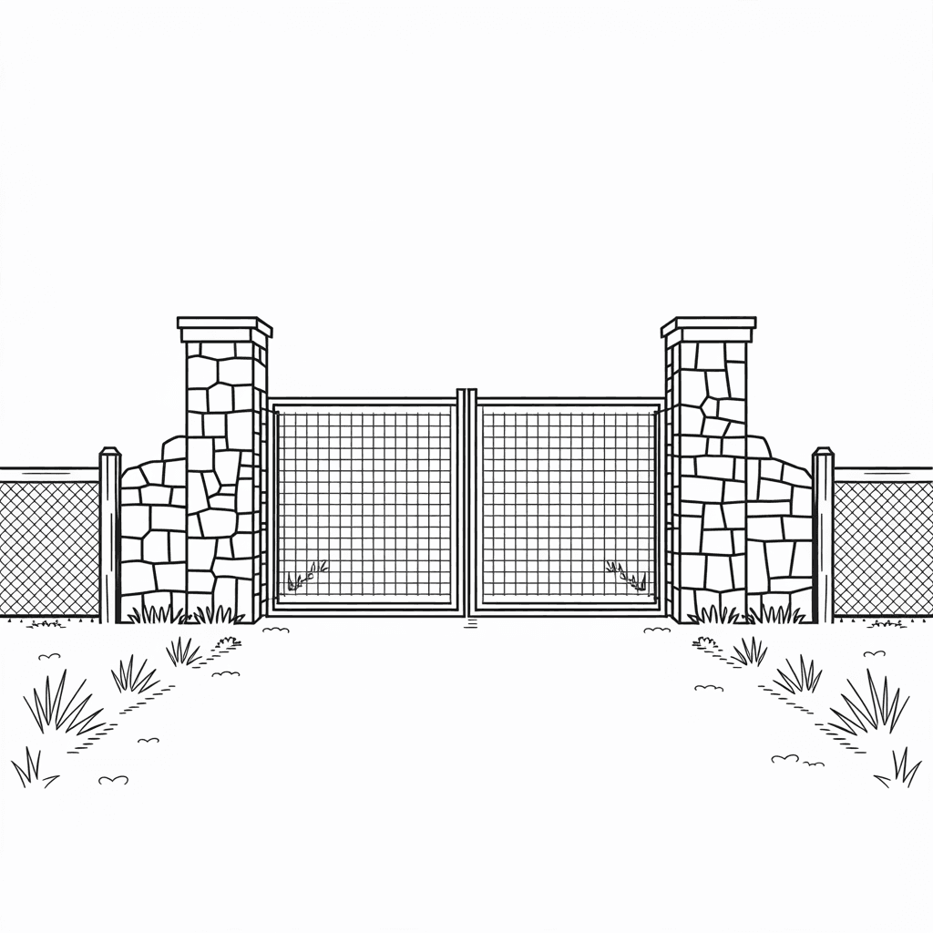 AI generated: Can you please give me an diagrammatic architectural exterior elevation of an AUTOMATED ROLLING HOG ...