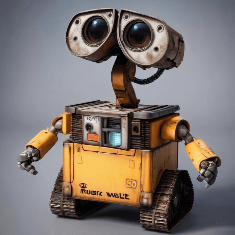 AI generated: Ultra-realistic ultra-detailed photorealistic picture of a adorable nerdy dorky baby Wall-E,16khd,HD...