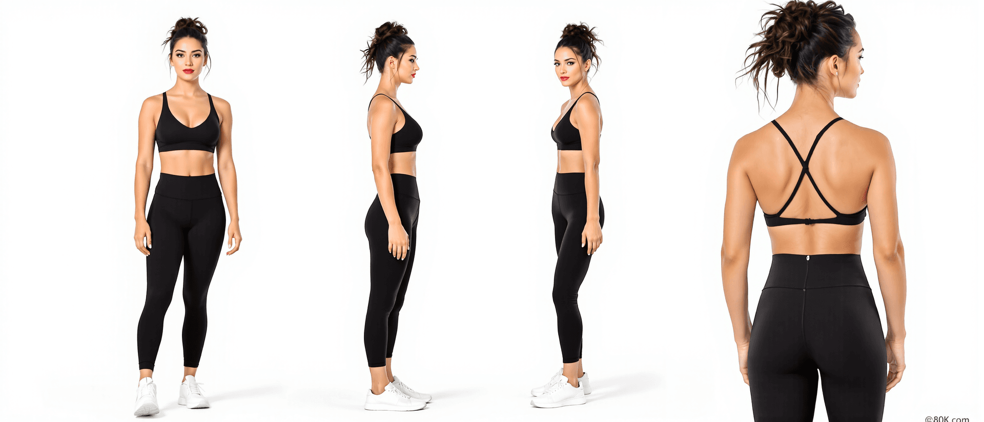 AI generated: A hyper-realistic, ultra-detailed full-body depiction of a stunning British woman, presented in five...