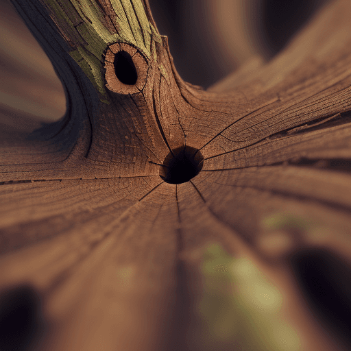 AI generated: Generate a high-resolution macro photograph showcasing the intricate details of a tree
. 