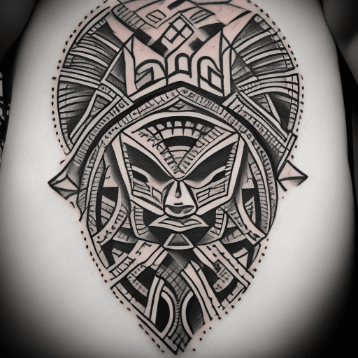 AI generated: neo tribal tattoo sketch