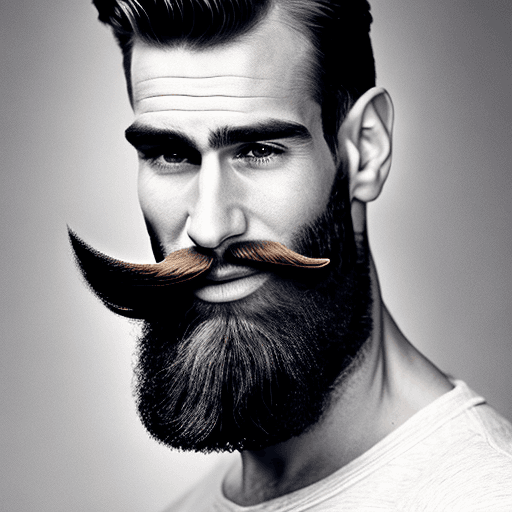 AI generated: high-resolution closeup photo of a man's entire jawline and [[[beard, ends in two points]]], [french...