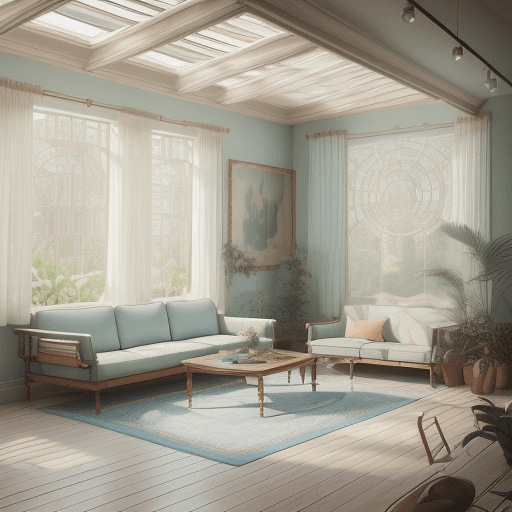AI generated: High resolution photography interior design, dreamy sunken living room conversation pit, wooden floo...