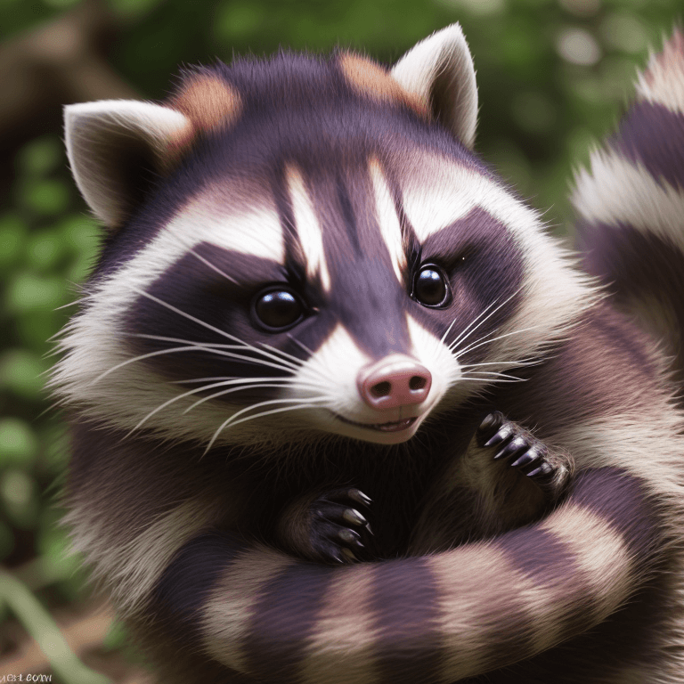 AI generated: Photo of a (pork: racoon: 0.5)