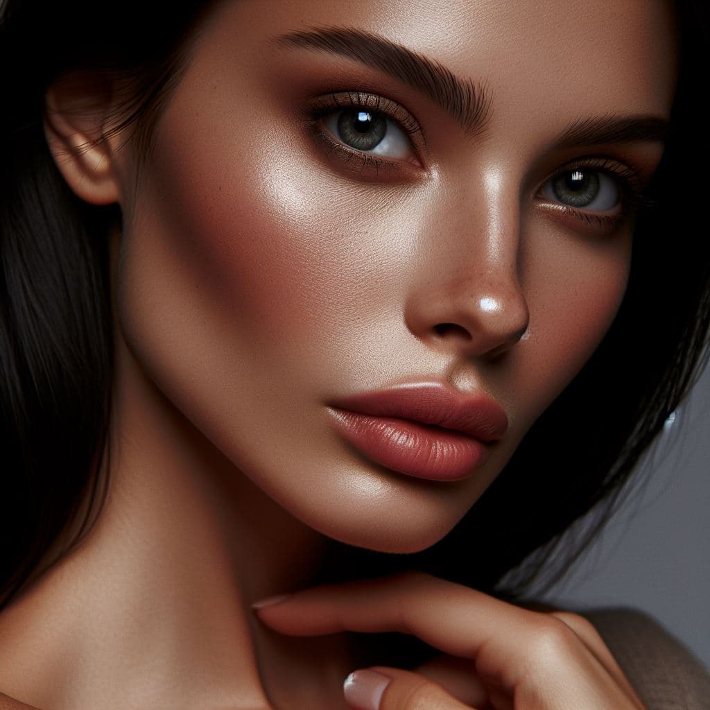 AI generated: Very realistic image, Cinematic, very clean skin, beautiful British woman, close-up detail, in the s...
