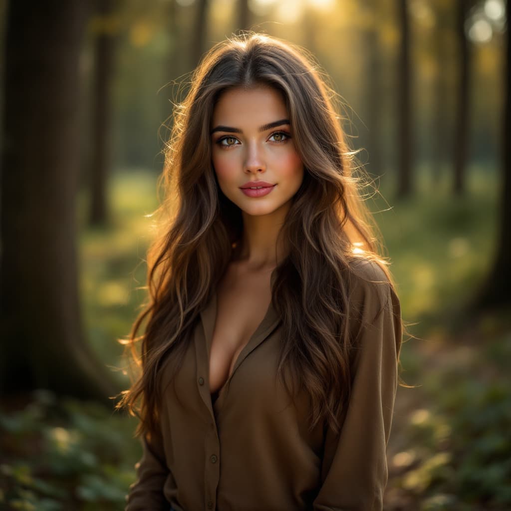 AI generated: real life photo of a hot beautiful girl, full body photoshoot, long brown hair, brown eyes, full rou...