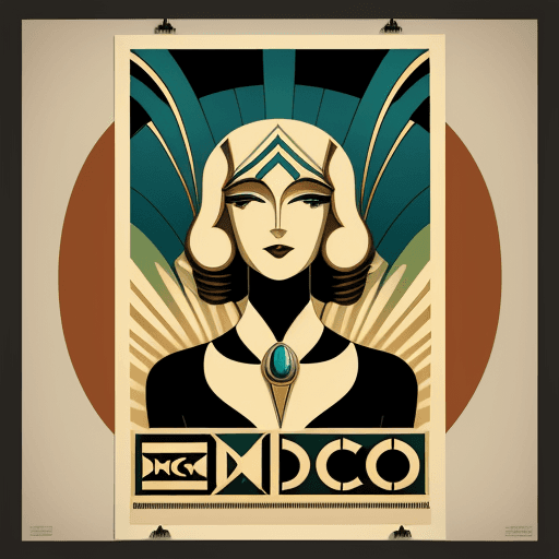 AI generated: art deco poster