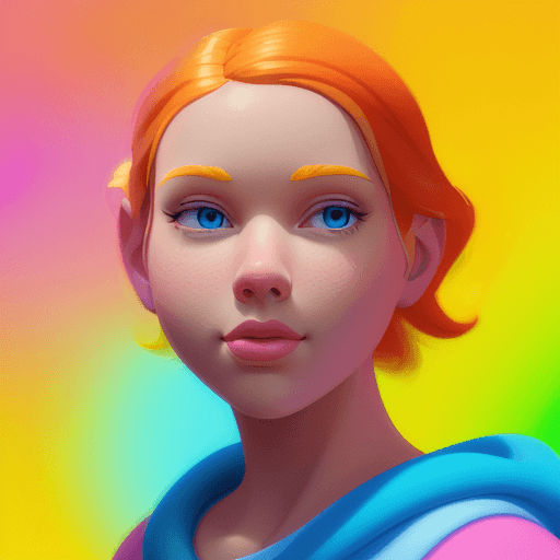 AI generated: portrait of a person, Bright color, disney style, 3D render, best quality, 8K, front lighting, ultra...