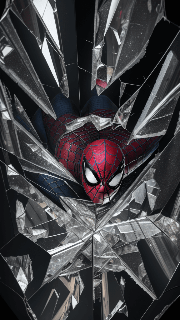 AI generated: highres,ultra-detailed,realistic,(best quality,8k,16k,masterpiece:1.2),shattered glass,mirror shards...