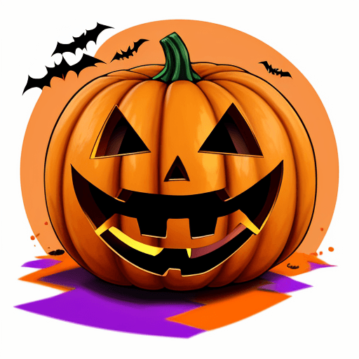 AI generated:  halloween cartoon, use, orange, purple, and white colors with the text halloween coloring book on t...
