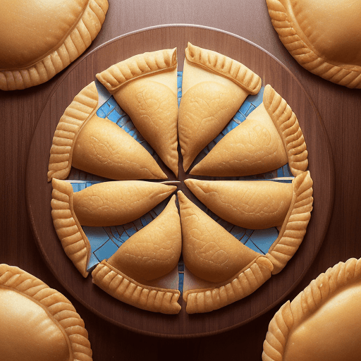 AI generated: Highly detailed logos capturing the essence of Colombian empanadas. A blend of cultural heritage and...