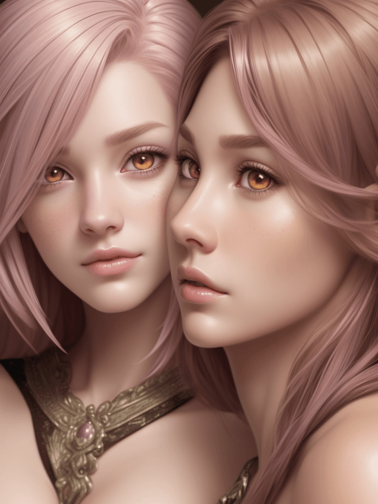 AI generated: best quality, ultra detailed, half body, detailed face, detailed skin, two women, white women, beaut...