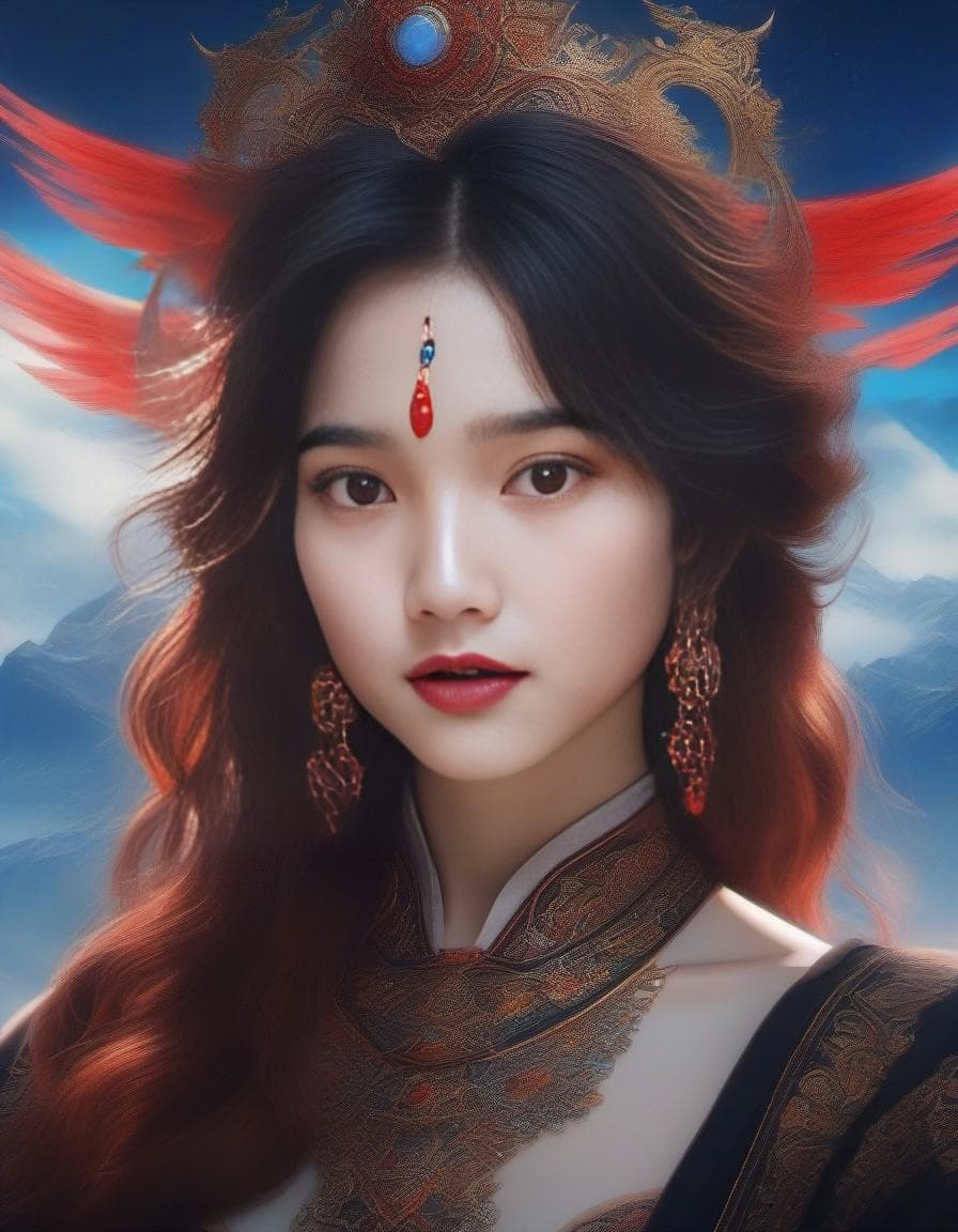 AI generated: close up ,day light, (Fantasy), Infinite, deep blue sky, knowledge, ((masterpiece)), (((best quality...