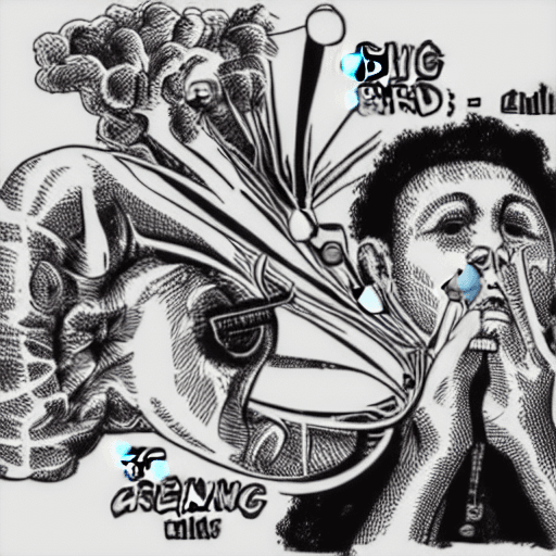 AI generated: 3 ring circus, wake and bake, cannabis, every one smoking a blunt, exhaling smoke. --v 4