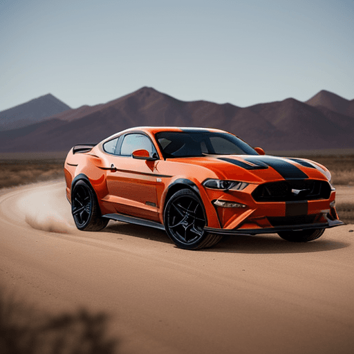 AI generated: Photo of a fox running, logo, , in the style of ford mustang emblem . 
