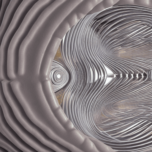 AI generated: 3d glass shell with biomorphic forms and inner wiring, in the style of vray tracing, translucent dar...