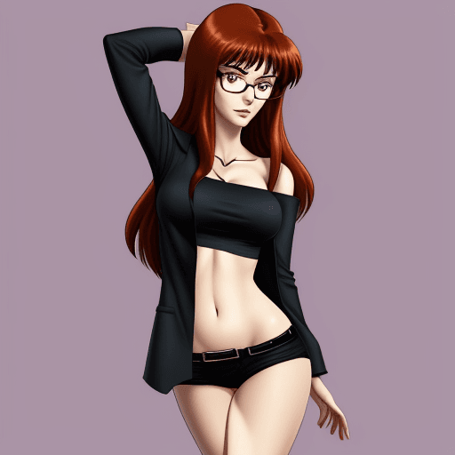 AI generated: Daria Morgendorffer the main character of the animated series Daria, serious expression, very excite...