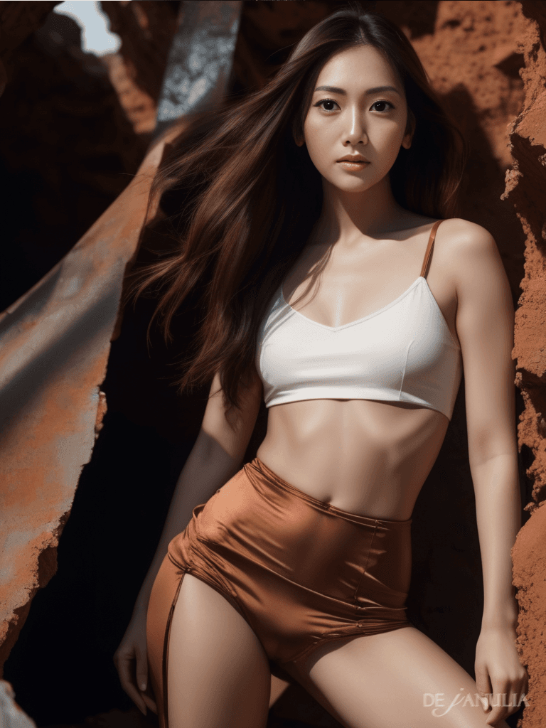 AI generated: wide shot , a portrait image (full body shot) of girl, full shot, row photo, with gracefully under b...