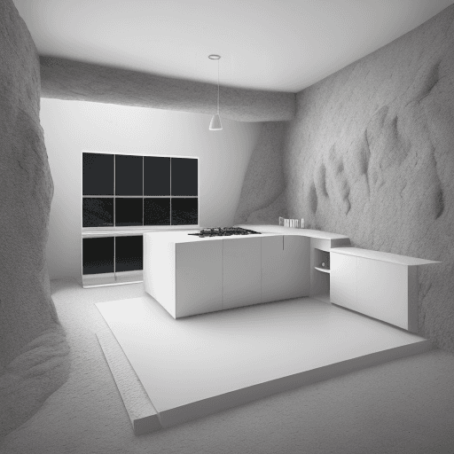AI generated: Mockup giant size canvas, award winning interior photo, photograph, ultra photorealistic, photoreali...