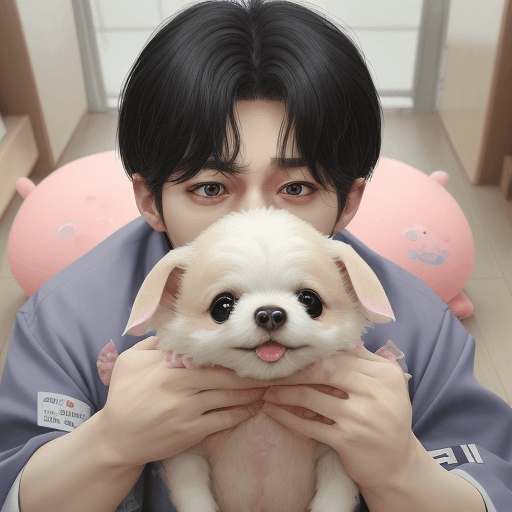 AI generated: 고해상도 사진 인테리어, 몽환적인 선큰 거실 대화 피트, 나무 바닥, 정원으로 열리는 작은 창문, 바우하우스 가구 및 장식, 높은 천장, 베이지 블루 연어 파스텔 팔레트, 인테리어...
