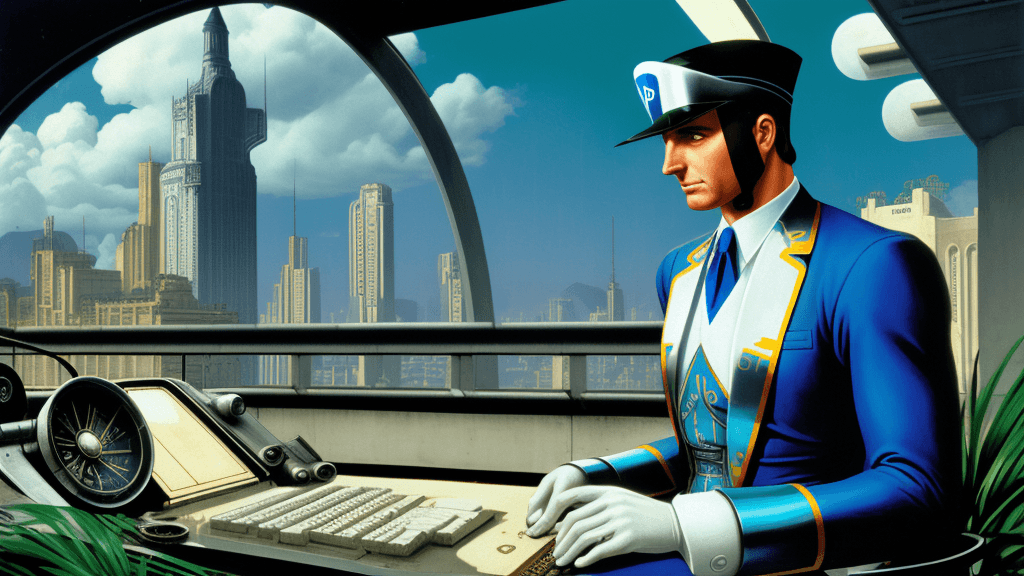 AI generated: PANAM PALMER in Cyperpunk
