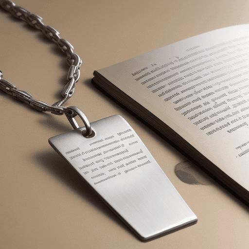 AI generated: design a bookmark made with stainless steel chain
