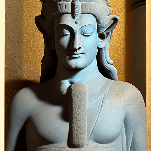 AI generated: High resolution photography of a male deity named Ictar, the Educator