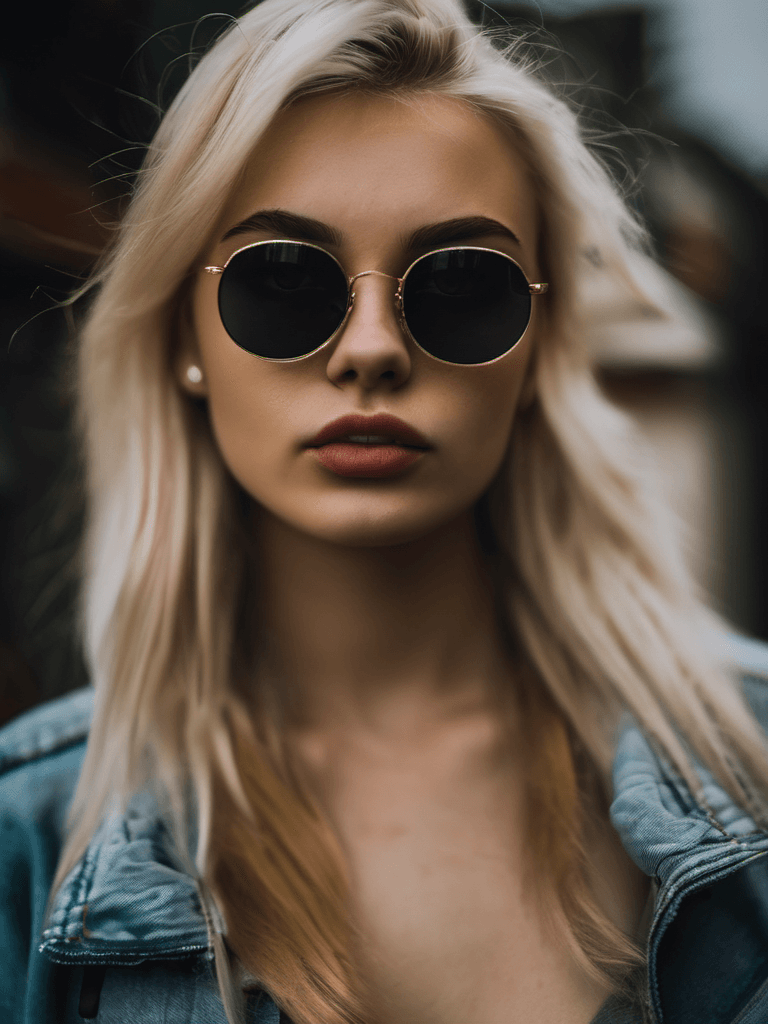 AI generated: photo of a 19yo blond russian girl posing, bad chick, 24mm, cinematic, attractive, provocative