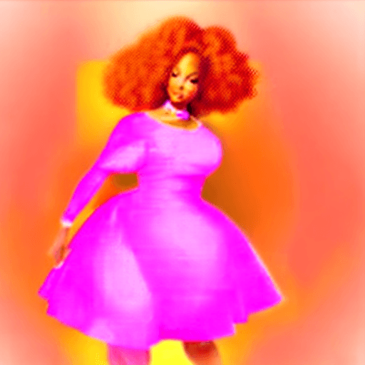 AI generated: A woman in a pink dress, inspired by Jennifer Lopez, featured on pixiv, african american elegant wom...