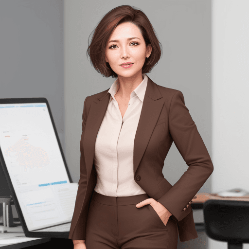 AI generated: ShortShort cropped brown hair Enterprising and passionate CEO
Age: 40s