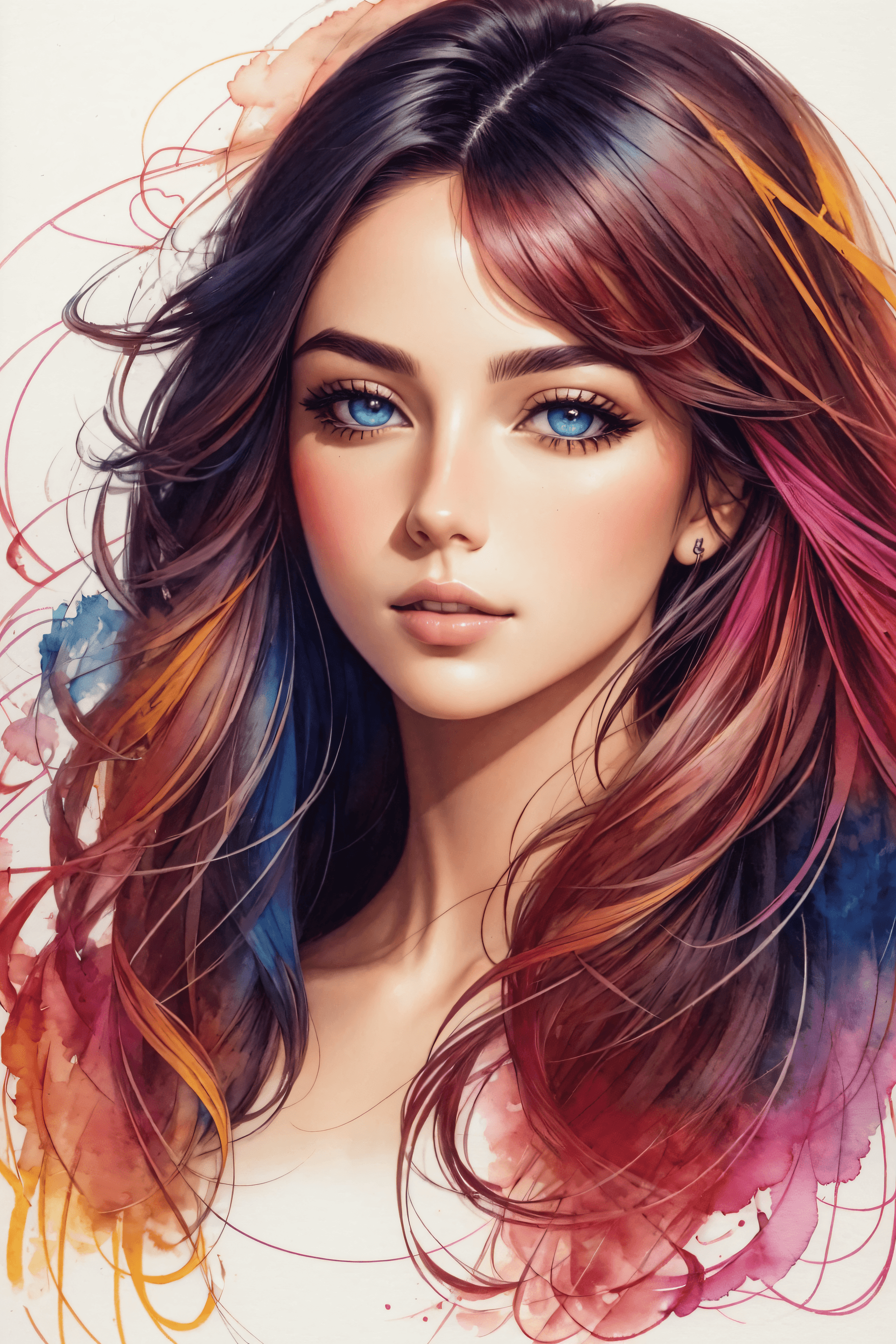 AI generated: Portrait of a pretty woman | centered| intricate| highly detailed| breathtaking beauty| precise line...