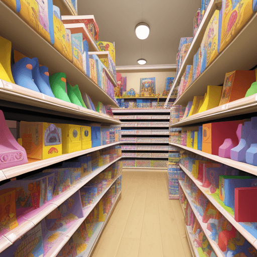 AI generated: 2d image for a fairy tale for children

in the corner of the store there are tall shelves with thous...