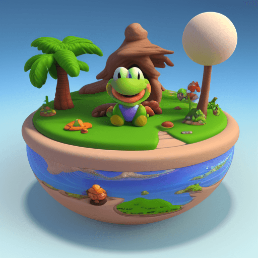 AI generated: yoshi::1 island world,fancy,3D,game, clay material --ar 9:16 --v 5.2 --q 2 --s 500
