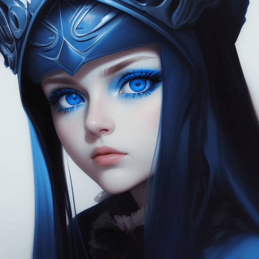 AI generated: deep blue eyes